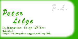 peter lilge business card